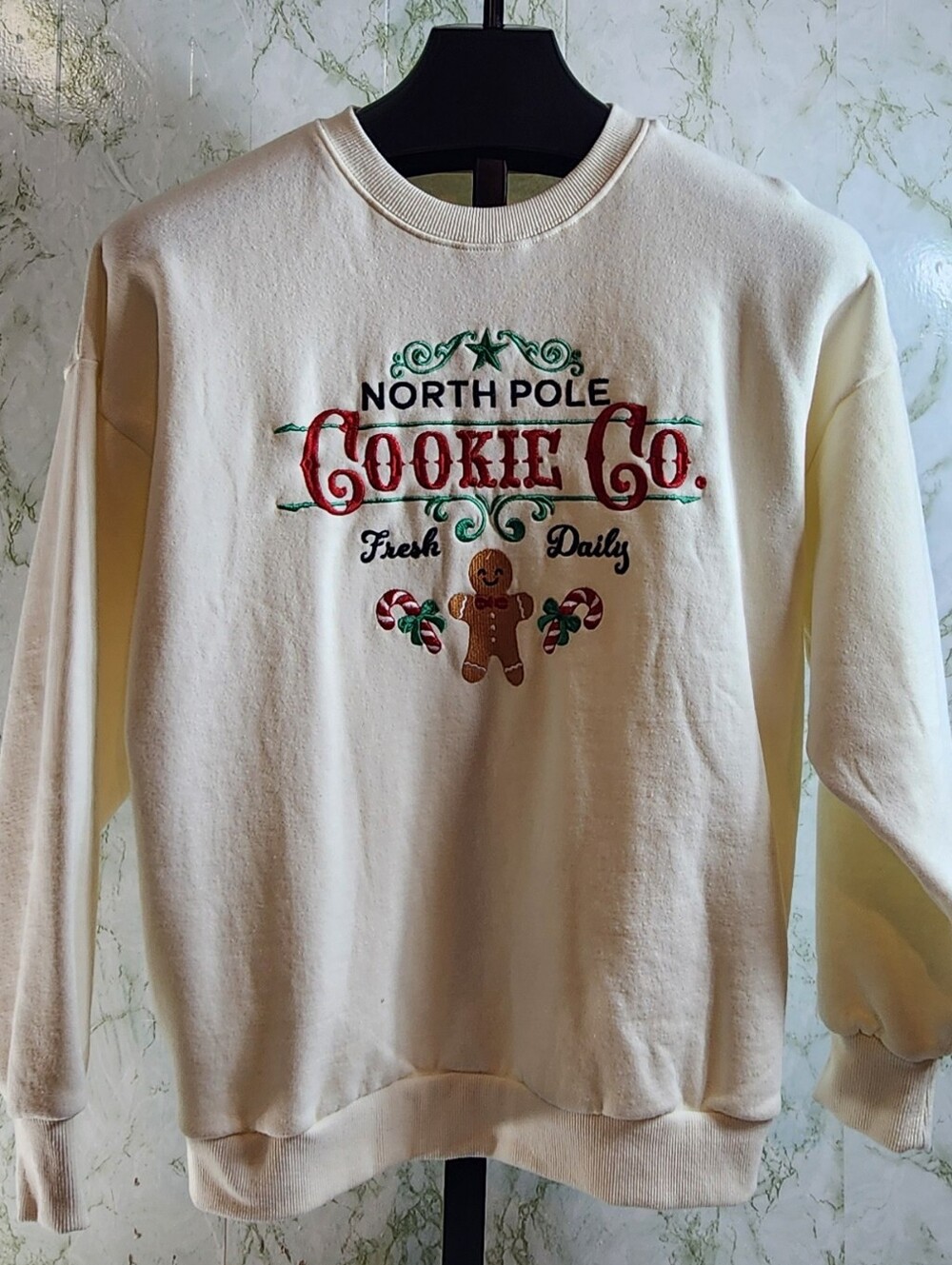 North Pole Cookie Co. Embroidered Sweatshirt
